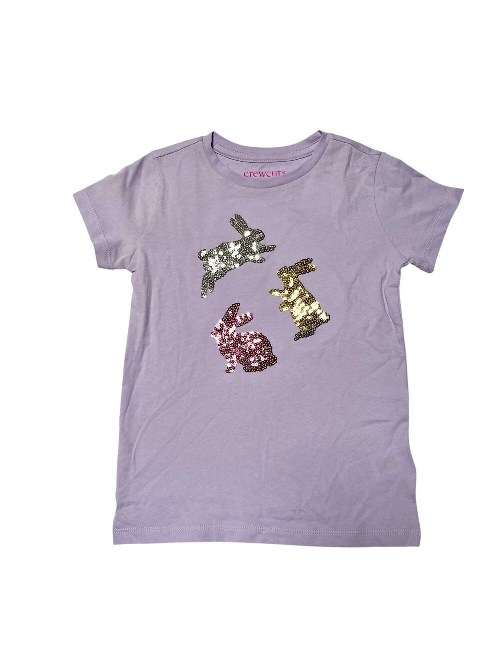 NWT Crewcuts Sequin Bunny Tee Size 4/5